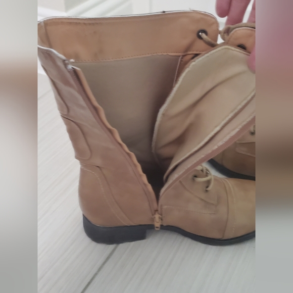 Tan Lace Up Boot - Picture 5 of 8